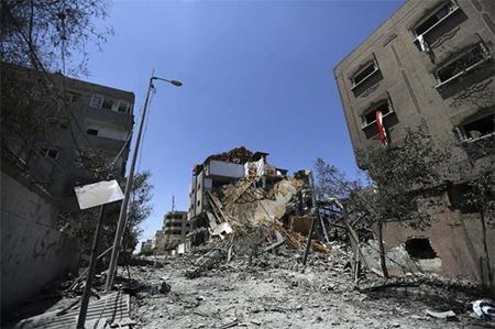 destruccion en gaza por bombardeos israelies